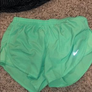 Lime green nike shorts